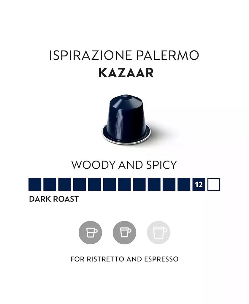 Nespresso Capsules OriginalLine, Ispirazione Palermo Kazaar, Dark Roast Coffee, 50-Count Espresso Pods, Brews 1.35-oz. 3