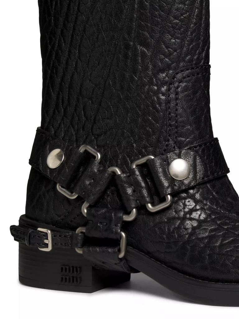 Miu Miu Moto Leather Ankle Boots 5