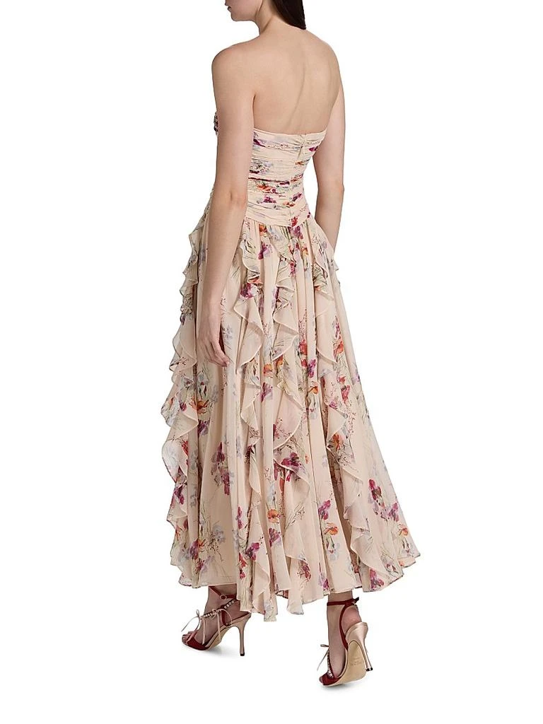 Cinq à Sept Iris Bouquet Galya Ruched A-Line Midi-Dress 5
