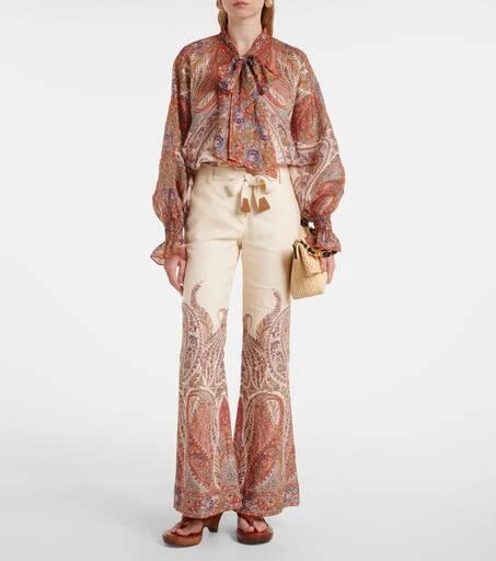 Zimmermann Rhiannon bow-detail paisley blouse 2