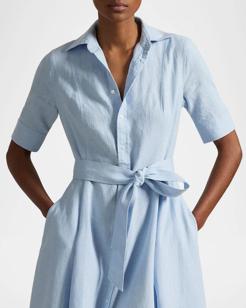 Ralph Lauren Belted Linen A-Line Shirtdress 4