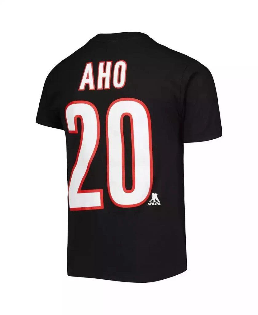 Outerstuff Big Boys Sebastian Aho Black Carolina Hurricanes Name and Number Player T-shirt 2