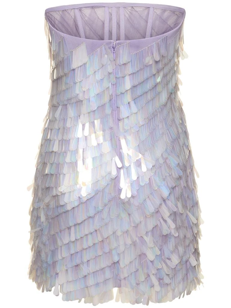 The Attico Embellished Strapless Mini Dress 4