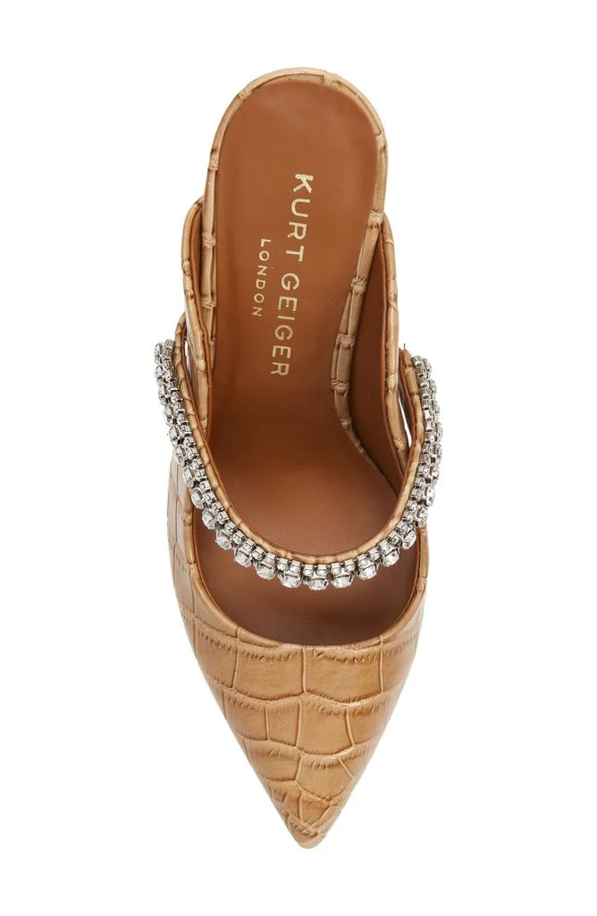 Kurt Geiger Duke Crystal Strap Pointed Toe Mule 5