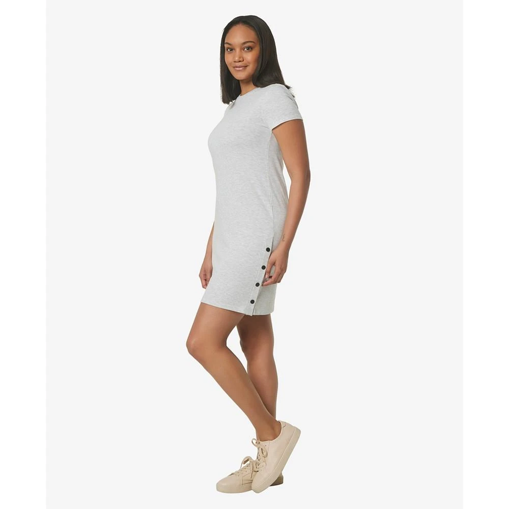 Marc New York by Andrew Marc Women's Short Sleeve T-Shirt Dress with Snap Side Vents 3