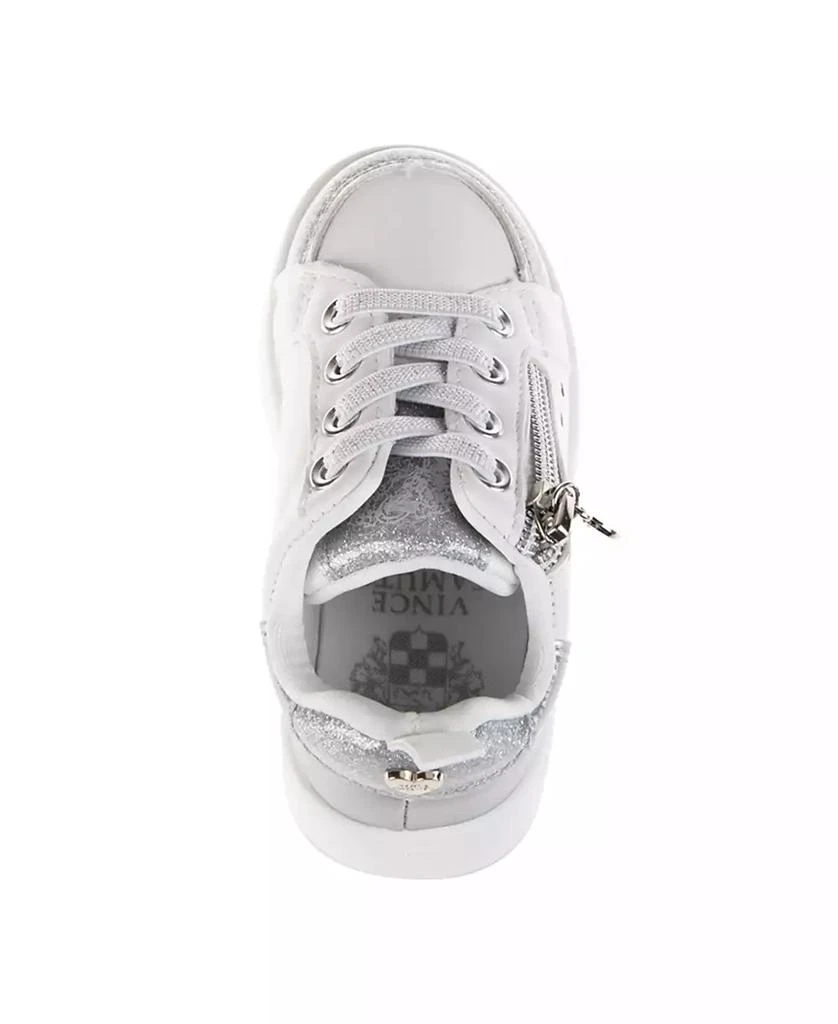 Vince Camuto Toddler Girls Decorative Zipper Heart Underlays Court Sneaker 6