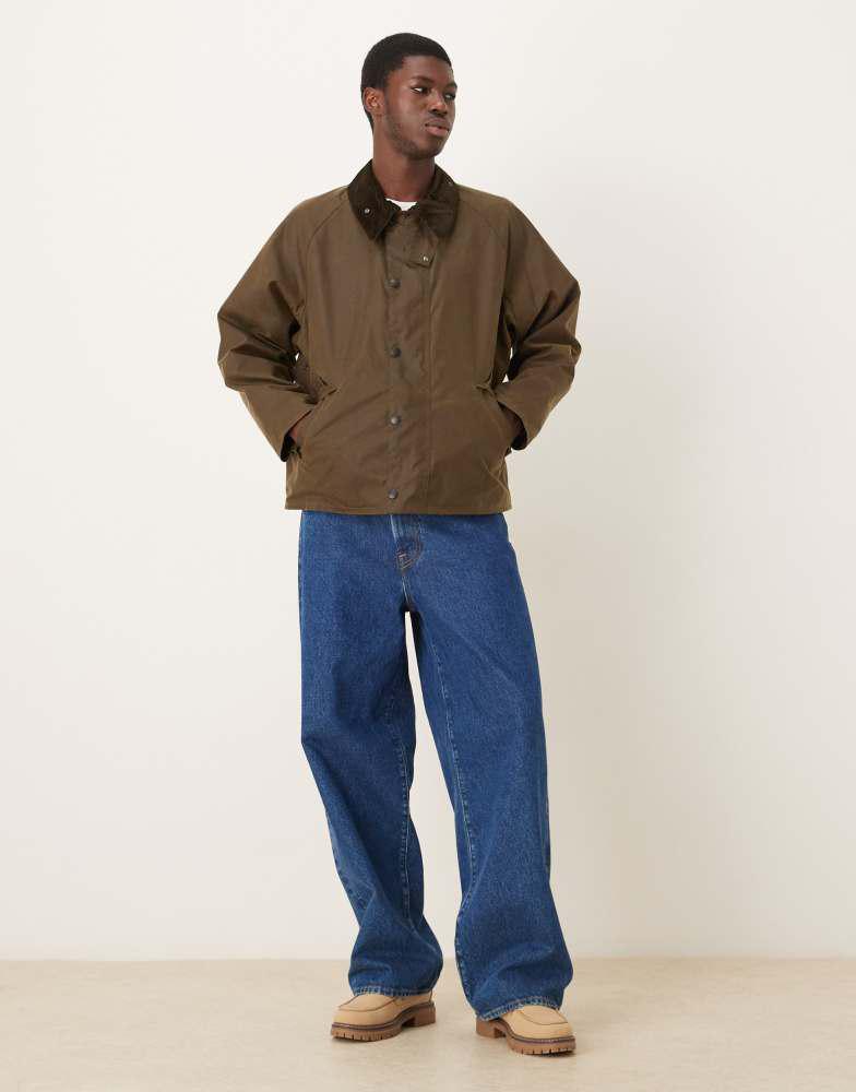 Barbour Barbour Transport oversized wax jacket in beech - Jackets
