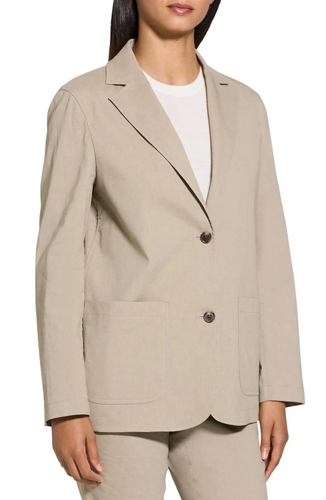Theory Relaxed Fit Linen Blend Blazer 3