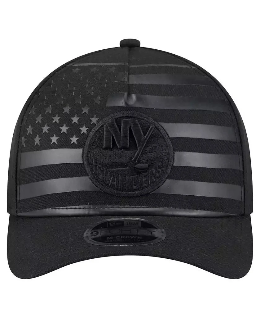 New Era Men's Black New York Islanders Game Day Stealth Flag 9FORTY A-Frame Adjustable Hat 3