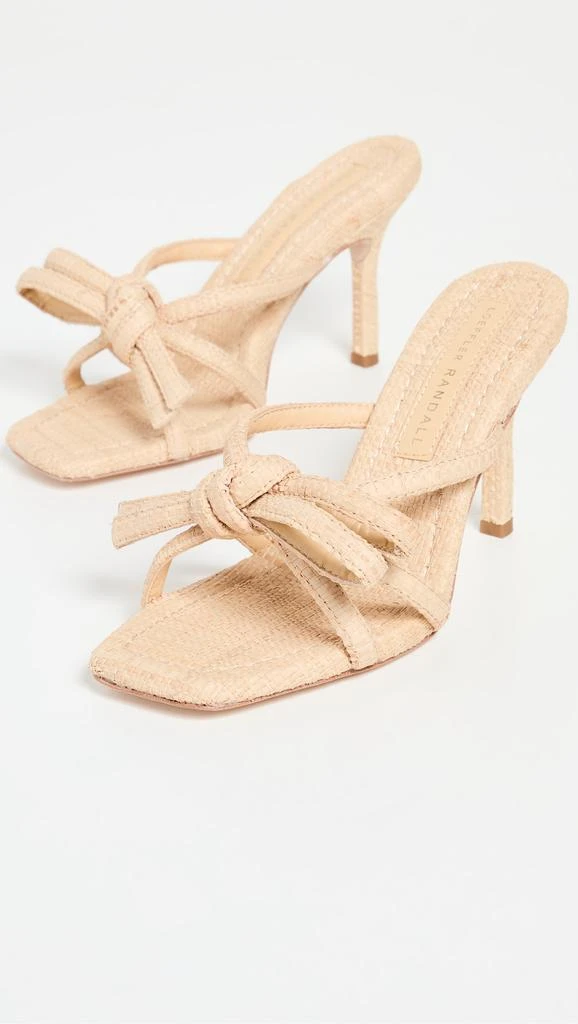 Loeffler Randall Margi Raffia Bow Heeled Sandals 4