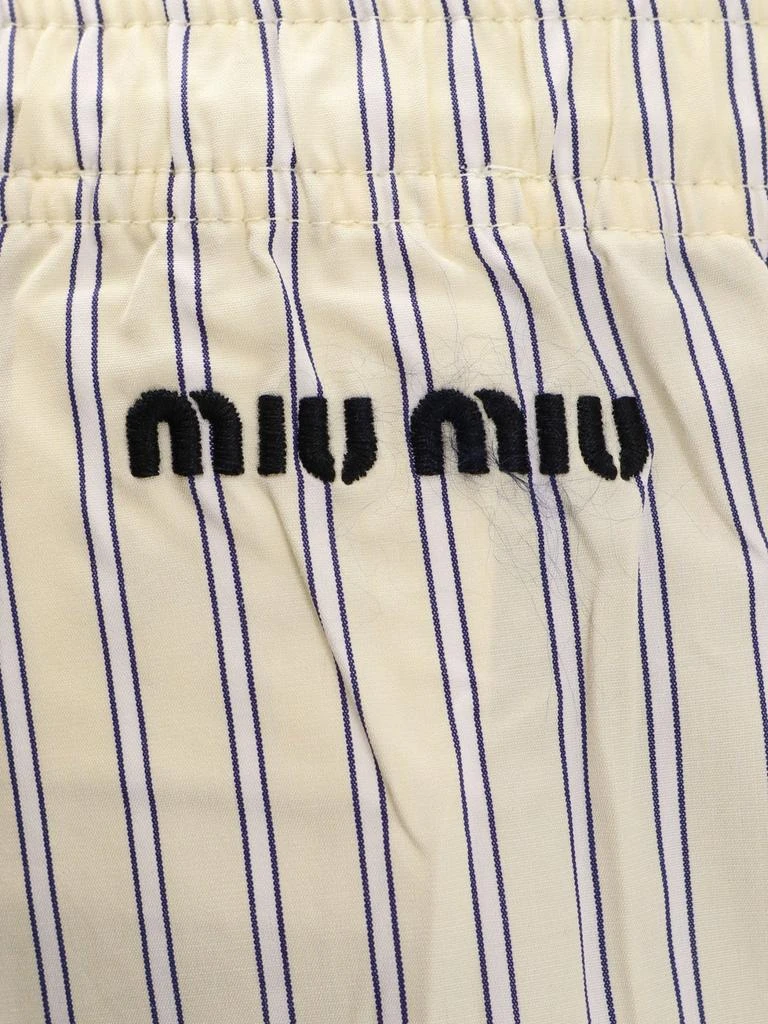 Miu Miu Striped cotton pajama pants 3