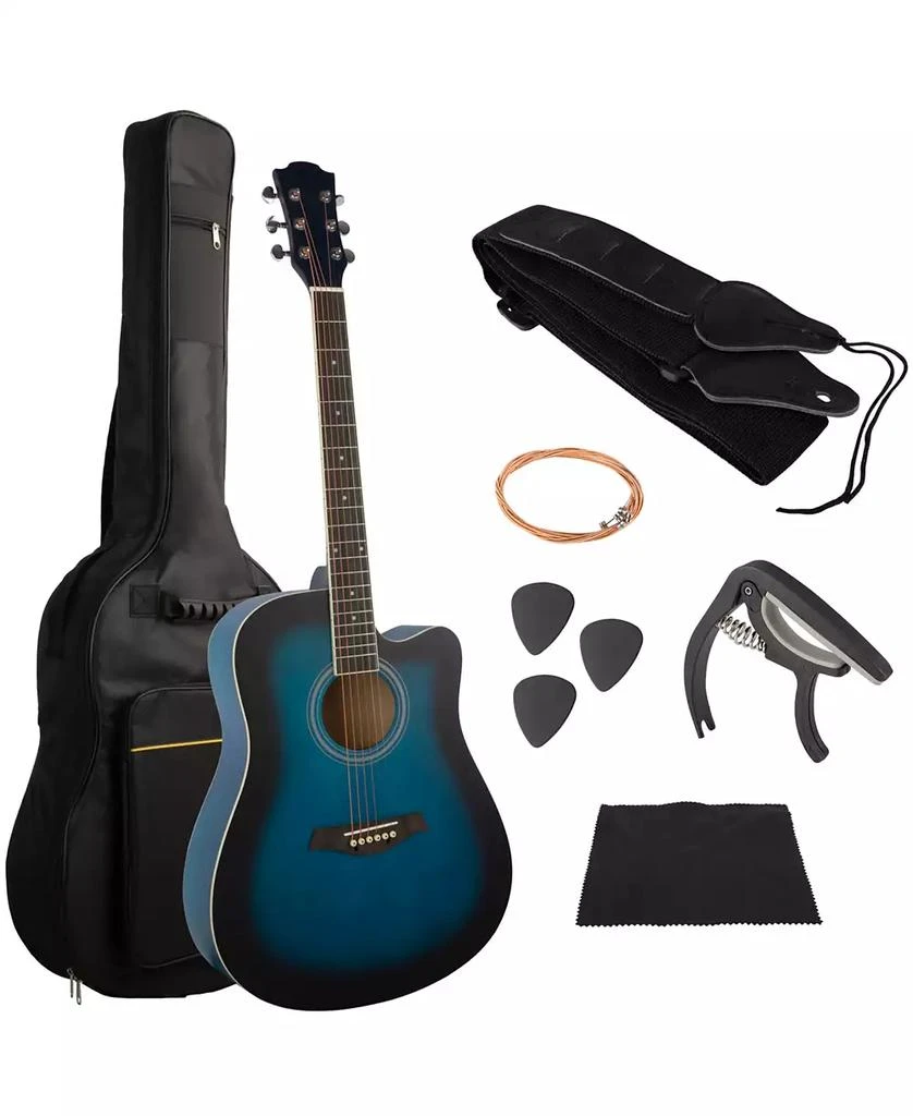 Trademark Global Hey Play 41" Acoustic Guitar Kit with Case 4