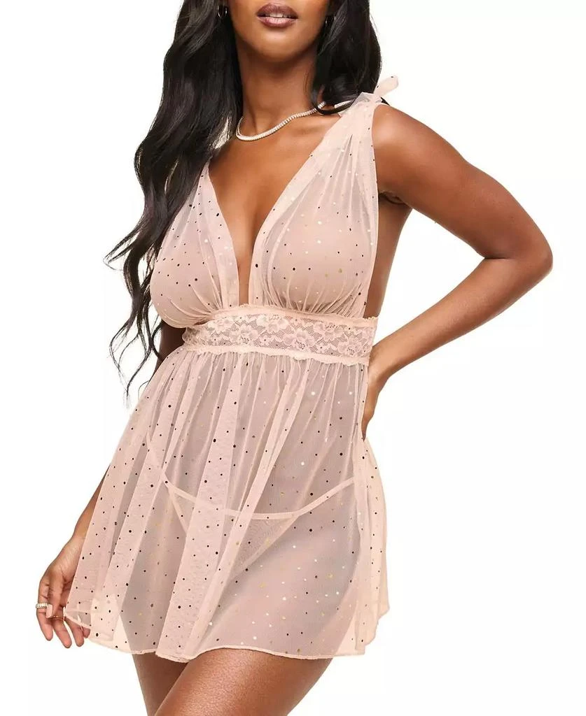 Adore Me Women
s Novah Babydoll
G-String Set Lingerie