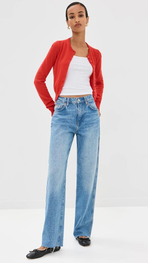 Reformation Caspia Cashmere Cropped Cardigan 4
