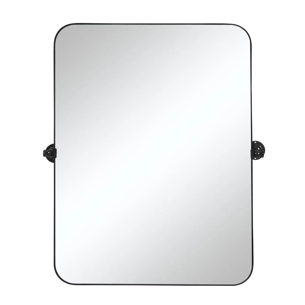Hivvago 36" Black Metal Framed Standing Mirror 2