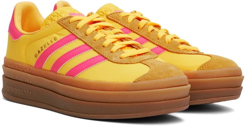 Adidas Yellow & Pink Gazelle Bold Sneakers 4