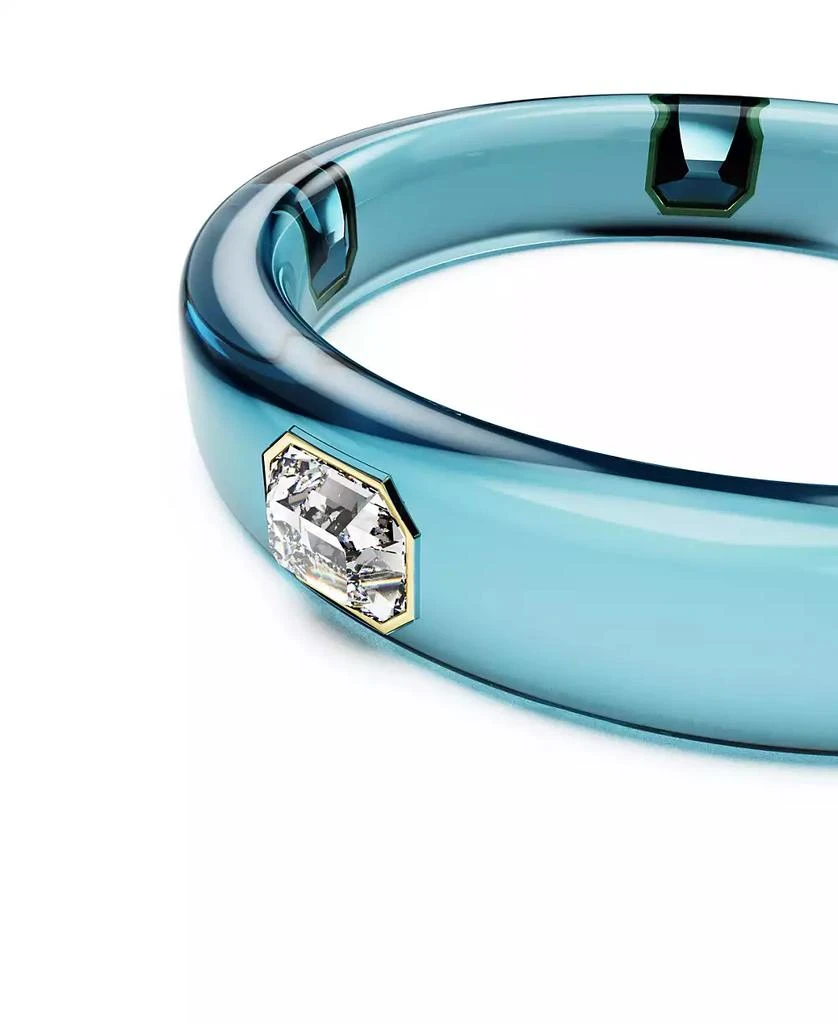 Swarovski Dulcis Octagon Cut Blue Gold-Tone Plated Bangle Bracelet 5