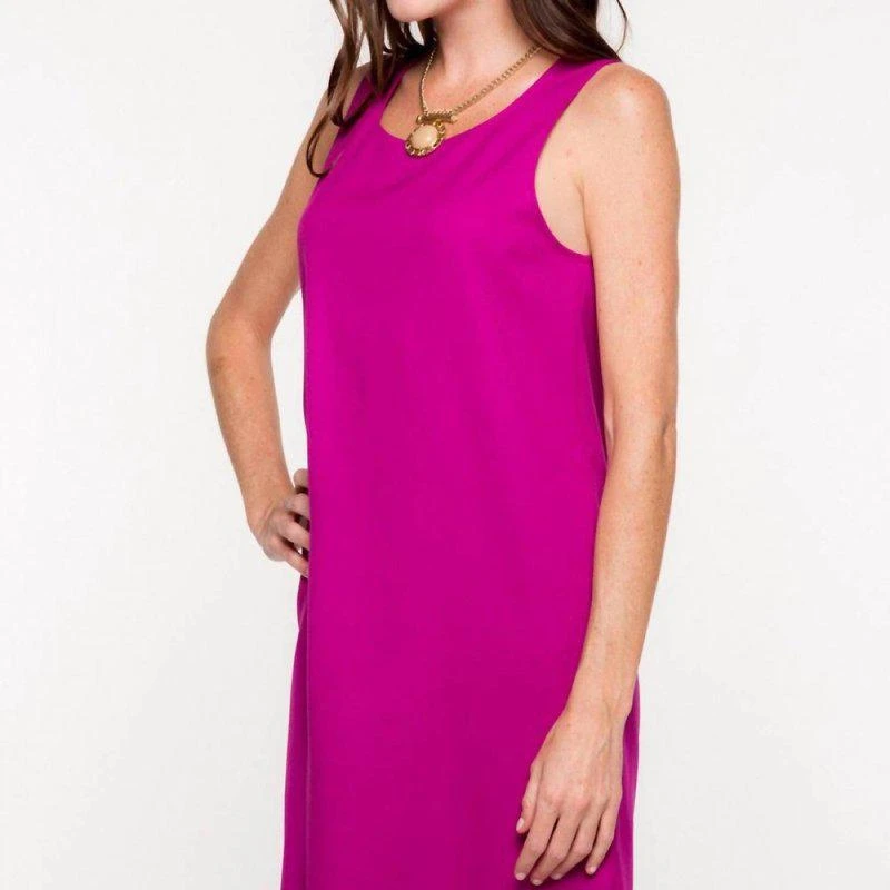 purple shift dresses HOMBOM Womens Dresses Spring Long Casual Solid Purple Sleeveless Shift Dress  for Ladies