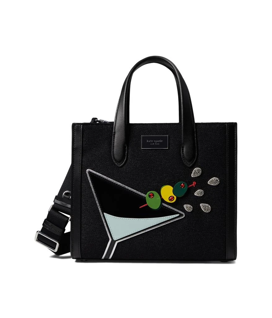 Kate Spade Manhattan Martini Embellished Fabric Small Tote 1