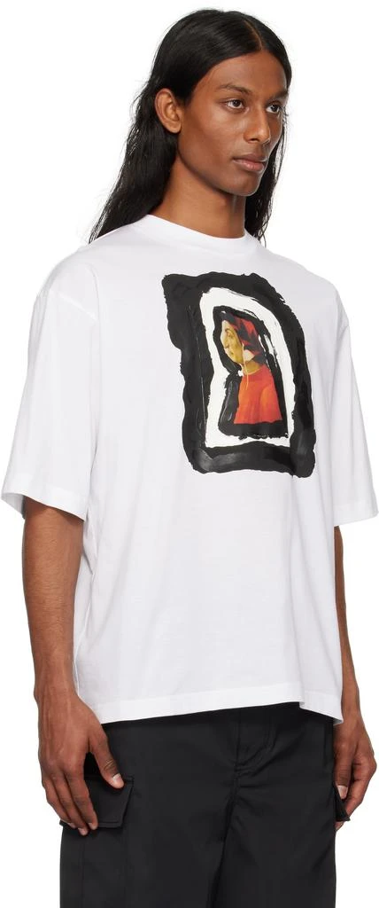 Marni White Dante Print Cotton T-shirt 2