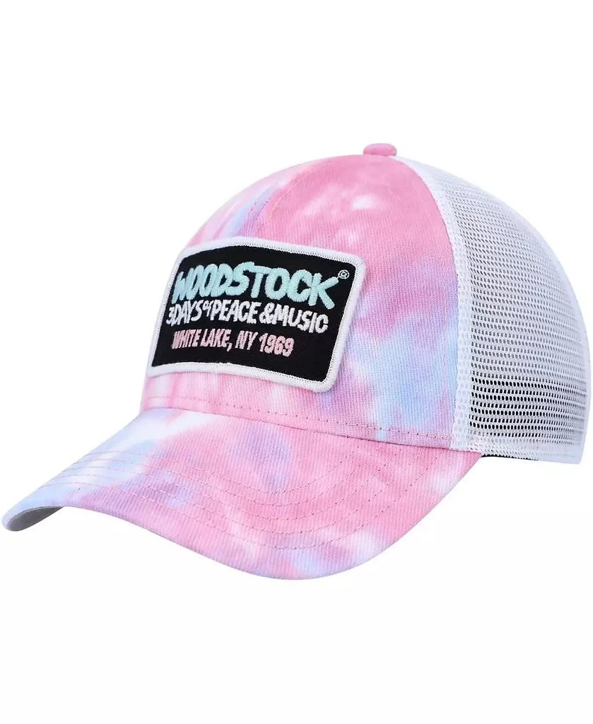 American Needle Men's Pink, White Woodstock Valin Trucker Snapback Hat 1