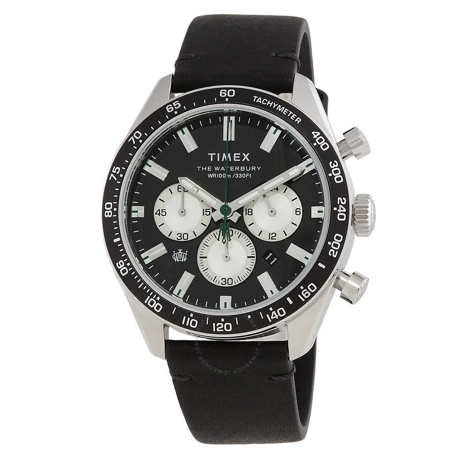 Timex Waterbury Chronograph Quartz Black Dial Men's Watch TW2V42500 1