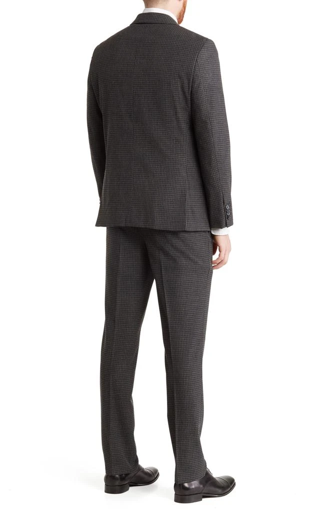 SAVILE ROW CO Gray Check Notch Lapel Two-Piece Suit Set 2