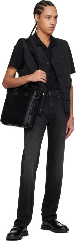 Hugo Boss Black Grained Faux-Leather Document Briefcase 4