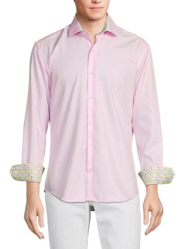 Bertigo Polka Dot Cuff Sport Shirt 1