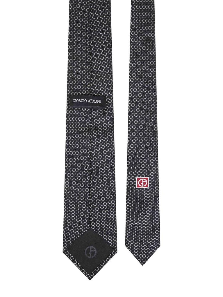 Giorgio Armani GIORGIO ARMANI | Black micro-pattern jacquard silk tie | Man | PZ 2