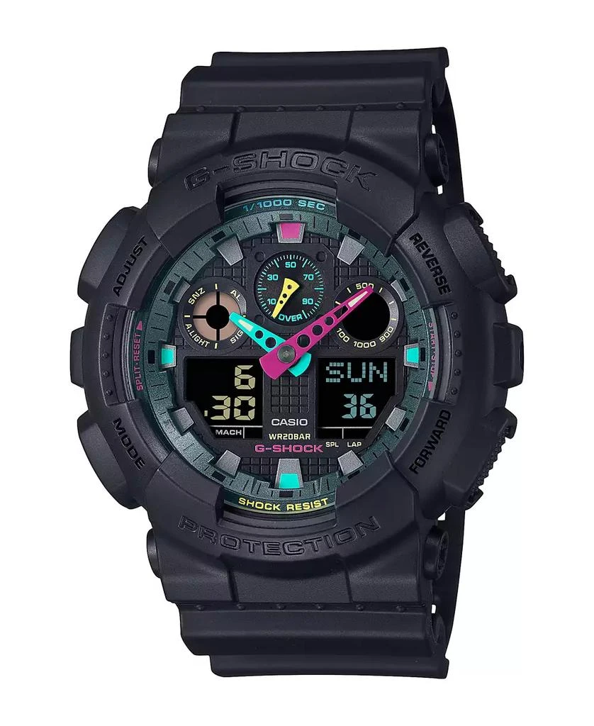 G-Shock Mens Analog Digital Black Resin Watch, 55mm, GA100MF-1A 1