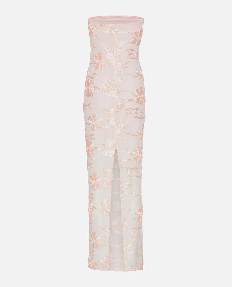 ROTATE Birger Christensen Flower Mesh Tube Dress 2