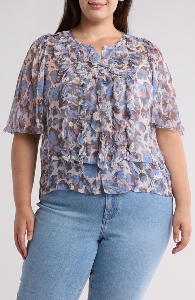 Joie Mikayla Silk Flutter Sleeve Top