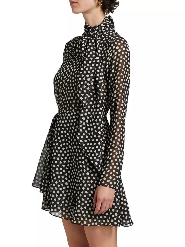 Ronny Kobo Carlotta Polka Dot Tie Minidress 4