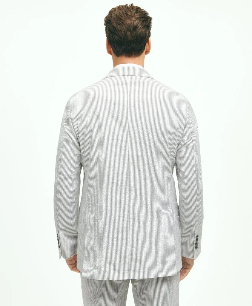 Brooks Brothers Regent Fit Stretch Cotton Seersucker Double-Breasted Suit Jacket 3