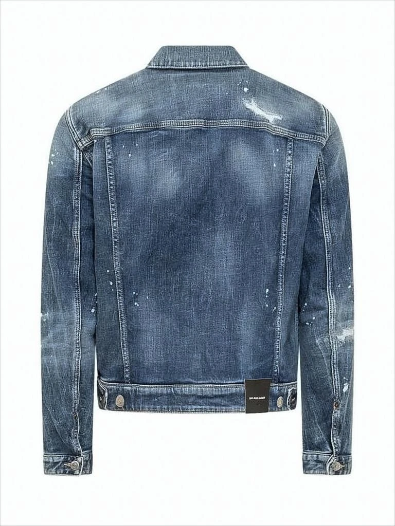 DSQUARED2 Distressed Medium Blue Denim Jacket 2