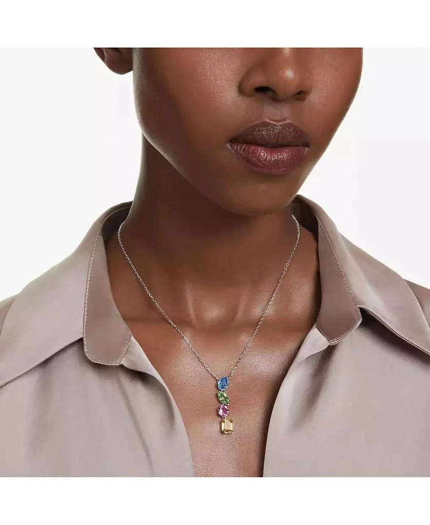 Swarovski Mixed Cuts Rhodium Plated Gema Y Pendant Necklace 5