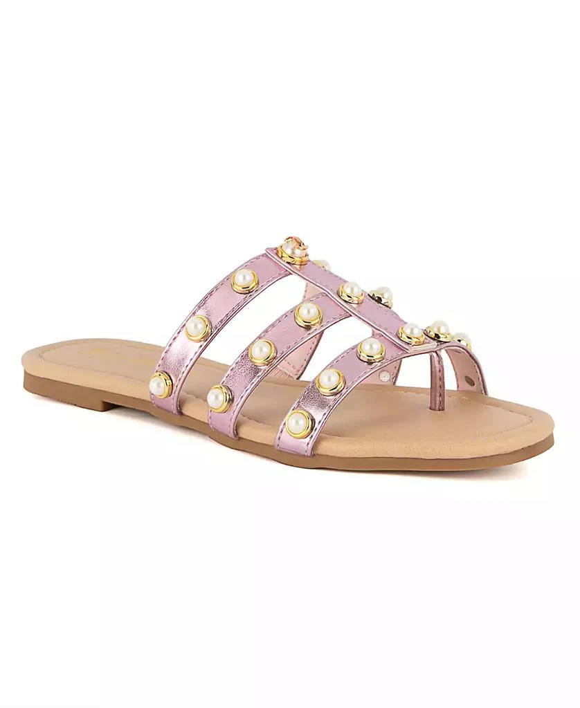 Juicy Couture Women's Zallymae Embellished Slide Flat Sandals 1