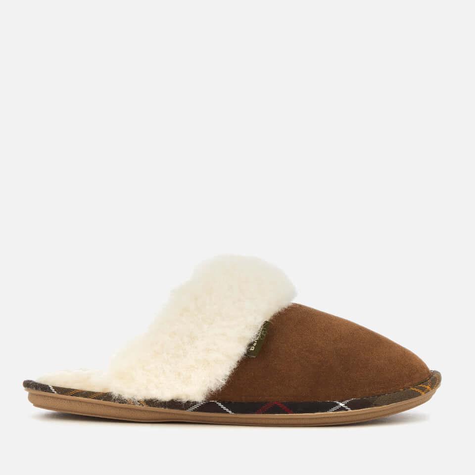 Barbour BARBOUR WOMEN'S LYDIA SUEDE MULE SLIPPERS - CAMEL