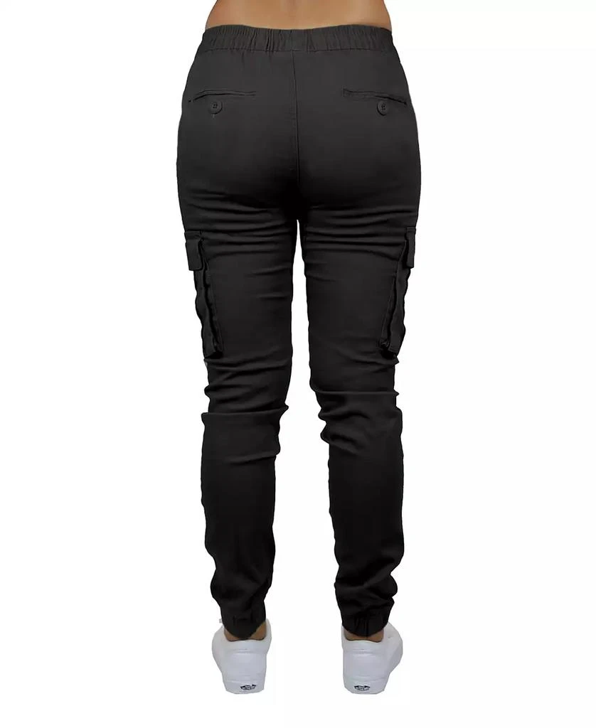 Galaxy By Harvic Women's Loose Fit Cotton Stretch Twill Cargo Joggers 2