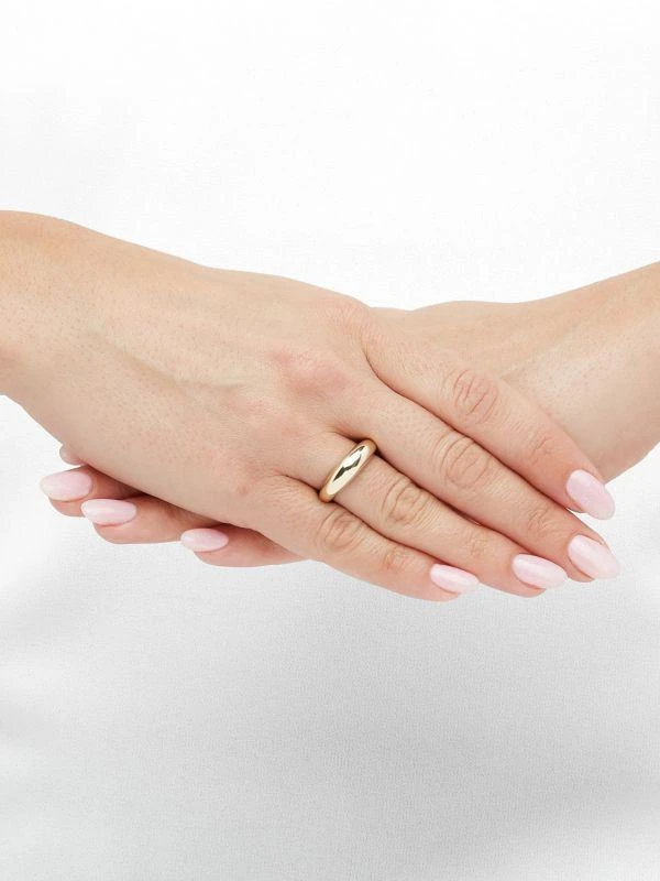 Saks Fifth Avenue 14K Yellow Gold Small Dome Ring 4