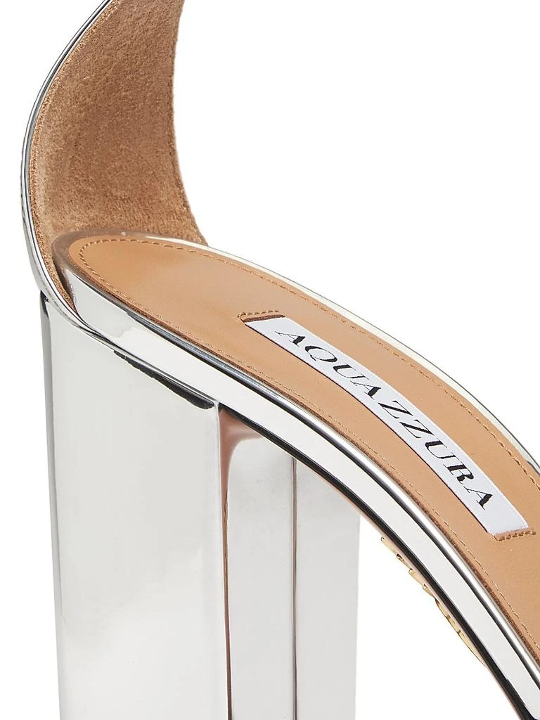 Aquazzura Divine 85MM Metallic Block-Heel Sandals 6