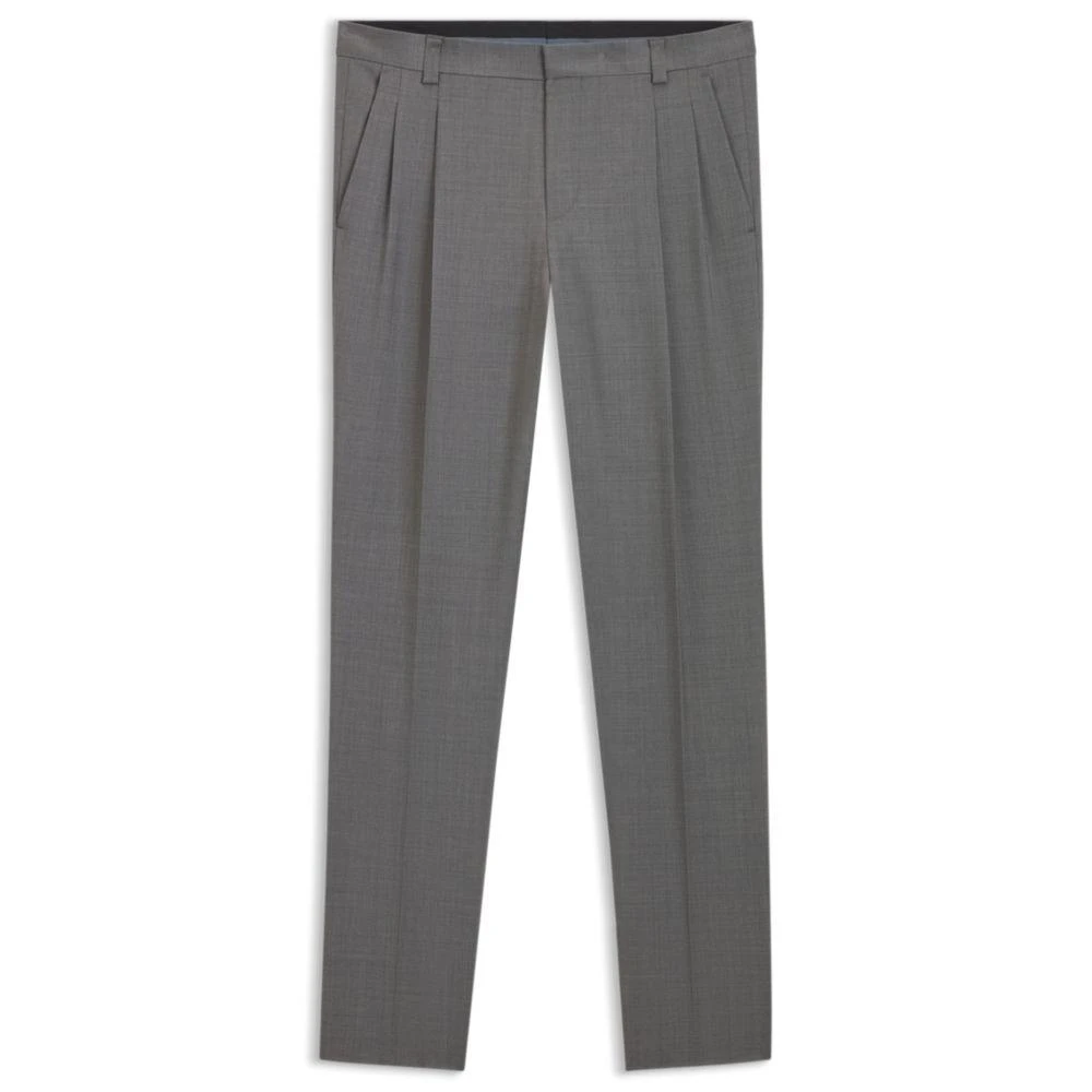 Hugo Boss Extra-slim-fit trousers in virgin-wool dobby