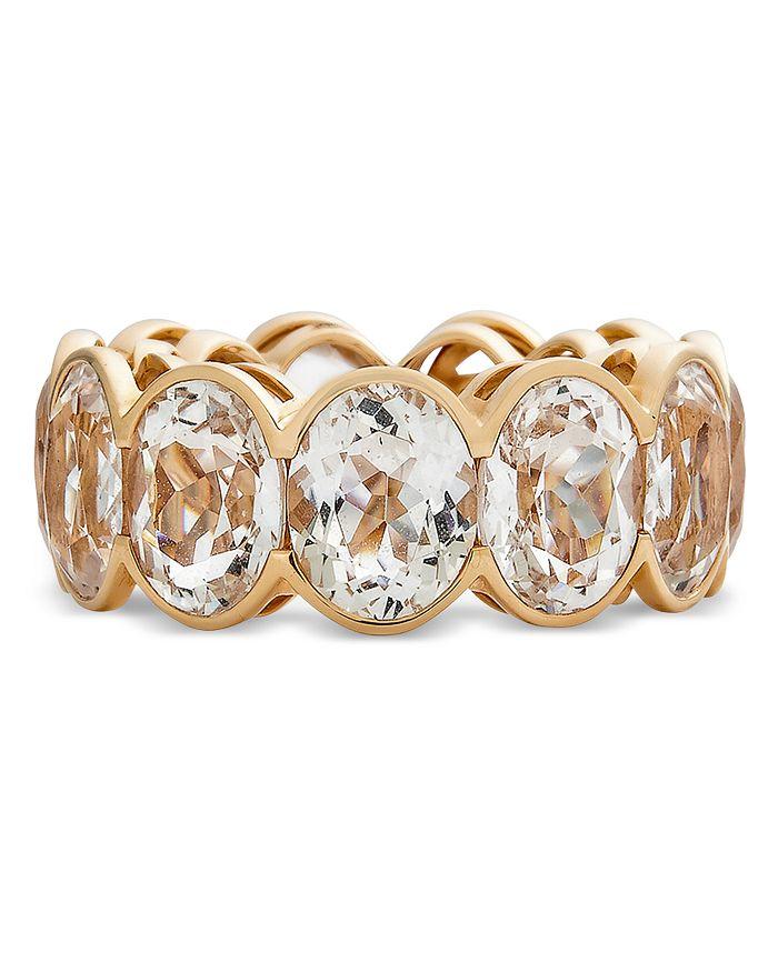 Piranesi 18K Rose Gold Pietra White Topaz Eternity Ring