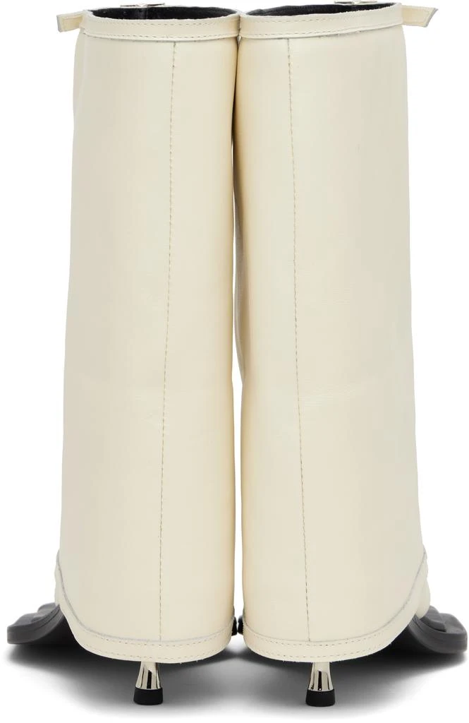 FIDAN NOVRUZOVA Off-White Kaia Stiletto Cropped Trouser Heeled Sandals 2