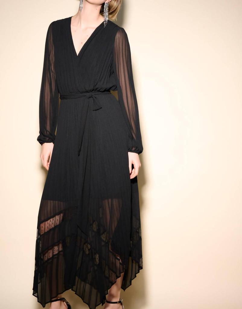 JOSEPH RIBKOFF Joseph Ribkoff - Mesh Chiffon Flounce Dress