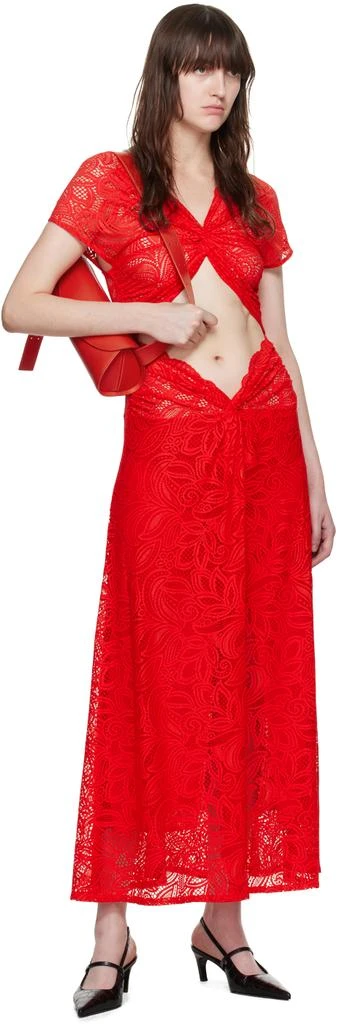 Beaufille Red Sassen Maxi Dress 4