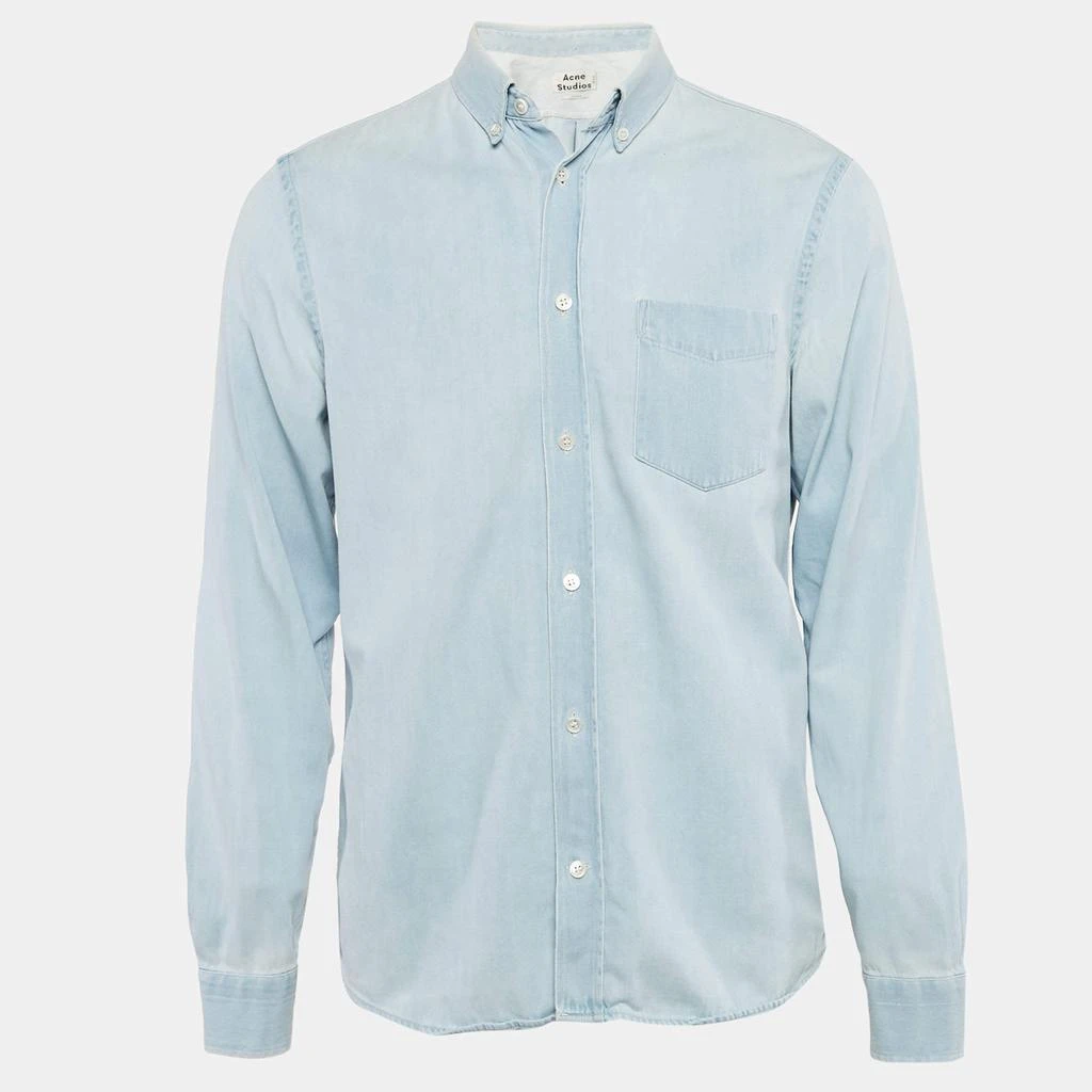 Acne Studios Acne Studios Blue Isherwood Denim Long Sleeve Shirt M 1