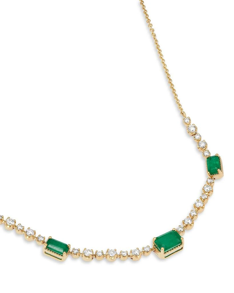 Bloomingdale
s Fine Collection Emerald 
Diamond Station Necklace in 14K Yellow Gold, 18" 3