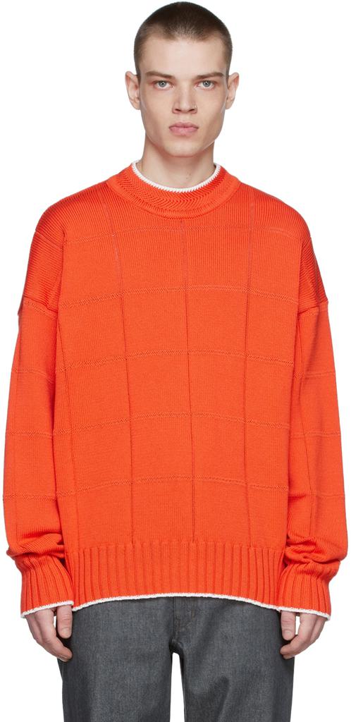 UNIFORME Orange Cotton Sweater